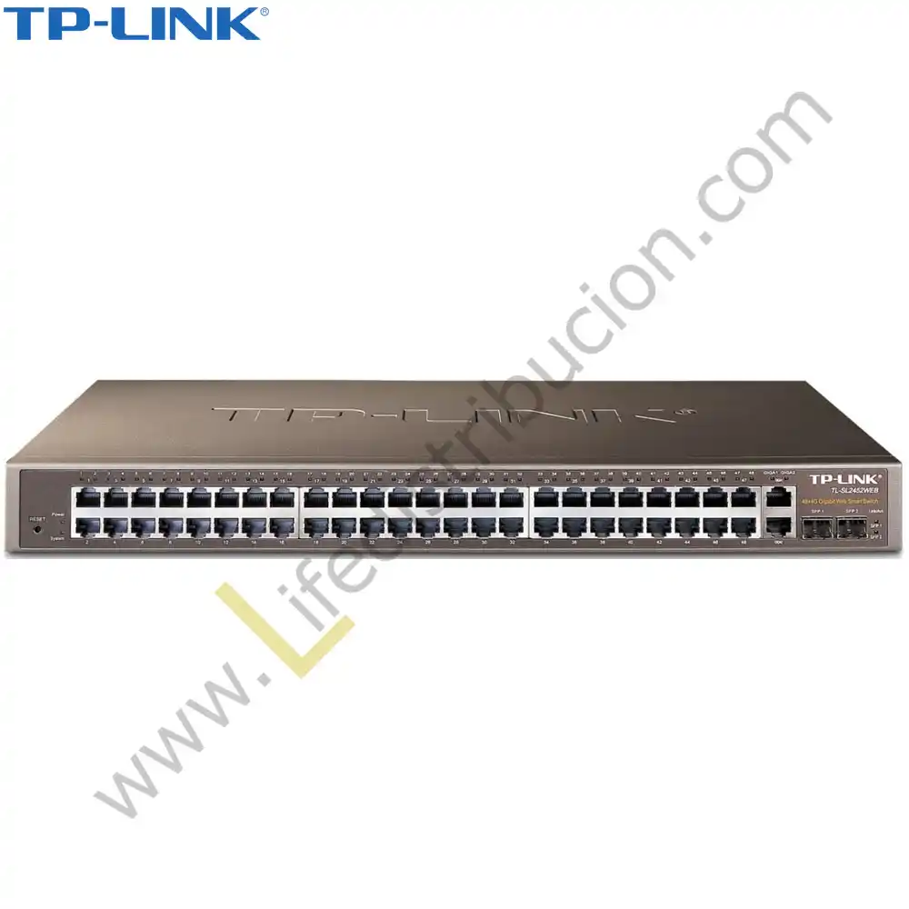 TL-SL2452WEB TP-LINK SWITCH 48+4G PUERTOS GIGABIT 2 SLOTS SFP