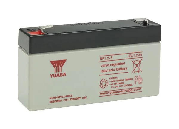 BATERIA YS NP 1.2-6 6V 1.2Ah 97x25x54mm